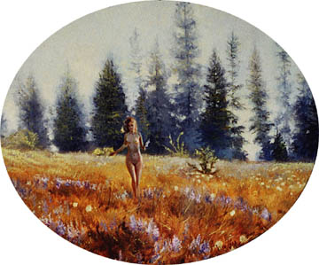 nude in field