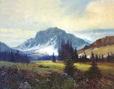 [photo of unknown mountain painting]
