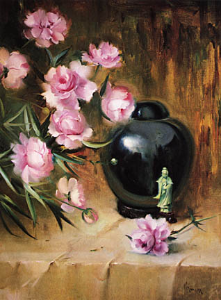 stilllife with vase and roses
